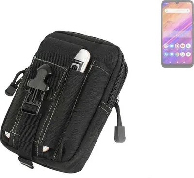 Produktbild von K-S-Trade Gürtel Tasche kompatibel mit BLU J6S Gürteltasche Holster Schutz Hülle Handy Hülle Smartphone outdoor Handy-Hülle schwarz Zusatzfächer