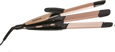 Produktbild von 3-in-1-Haarglätter: glatt, kraus und gewellt, rosa STILY