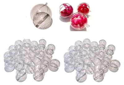 40 Acrylkugeln 5 cm transparent zum Basteln und Befüllen