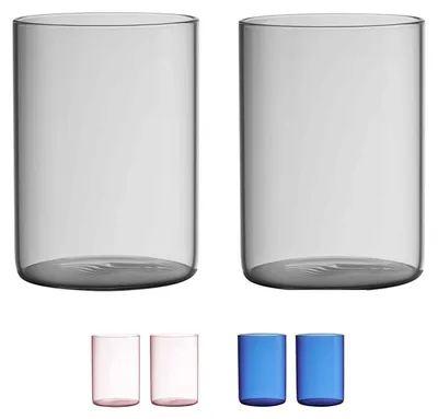 Trinkglas-Set, 2 Stück, Borosilikatglas, 350 ml, spülmaschinengeeignet