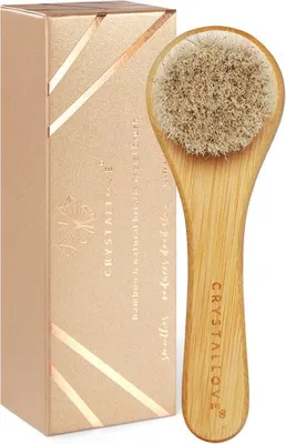 Obrázek produktu pro CRYSTALLOVE Bambusová kartáč na masáž obličeje, krku, dekoltu a prsou
