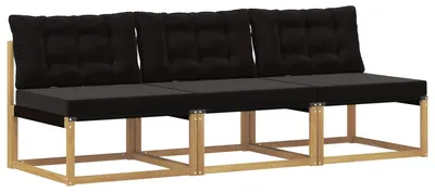 Imagen del producto de vidaXL Sofá de exterior de madera de acacia maciza, color blanco