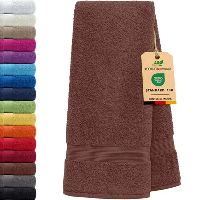 Produktbild von AR Line ARIZONA Handtuch-Serie – 500 g/m² Frottier in 9 Größen verfügbar, Größe: Handtuch 50x100 cm, Farbe: Schokobraun