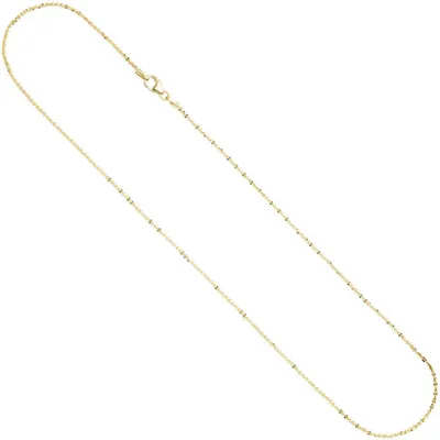 Produktbild von 1,3mm Criss-Cross Halskette Collier aus 333 Gold Gelbgold Goldkette Damen 40cm