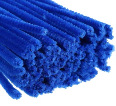 Obrázek produktu pro Meyco žinylkový drátek na ohýbání plyšového čističe trubek modrý 50 cm 10 kusů