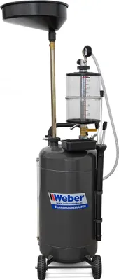 Produktbild von Weber Ölauffangbehälter mit Absaugfunktion und Glasmessbehälter 85 l Werkzeughalter und praktischer Füllstandsanzeige Ölablassgerät Ölauffangbehälter