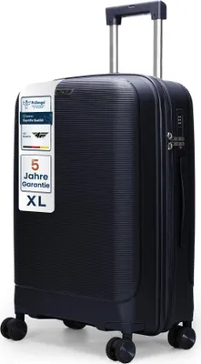 Produktbild von 4FLY Hartschalen Reisekoffer XL 75 cm (90L) mit TSA Schloss, 4 Doppelrollen und Teleskopgriff, Dunkelblau
