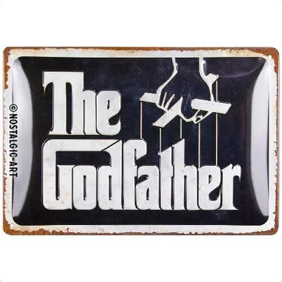 Image de Nostalgic-Art - Plaque en métal 20 x 30cm - Godfather - Logo