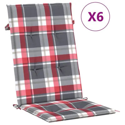 Produktbild von The Living Store Gartenstuhlauflagen für Hochlehner 6 Stk. 120x50x3 cm Stoff