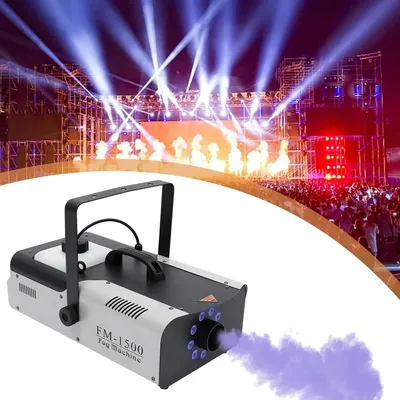 Obrázek produktu pro Stroboskopické světlo - 1500 W - DMX - objem nádržky 2,5 litru - RGB LED - černé barvy - vhodné pro pódia a oslavy