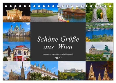 Produktbild von Schöne Grüße aus Wien (Tischkalender 2027 DIN A5 quer), CALVENDO Monatskalender