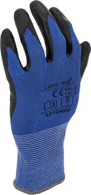 Produktbild von Latexhandschuhe Blau-Schwarz L212408P, 12 Paar, "8", Ce, Lahti