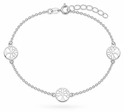 Produktbild von Fußkette Fußkettchen Fusskette Lebensbaum 925 Silber verstellbar Damen