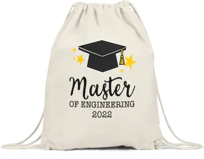 Produktbild von Master of Engineering 2022 Turnbeutel Gymsack Abschluss Geschenk Studium Absolvent Masterabschluss Uni