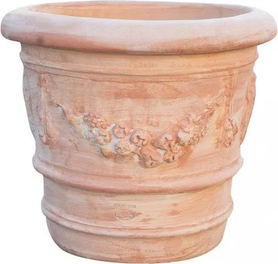 Productafbeelding van Grote, handgemaakte terracotta plantenbak, 68x49 cm | Weerbestendige tuinvaas