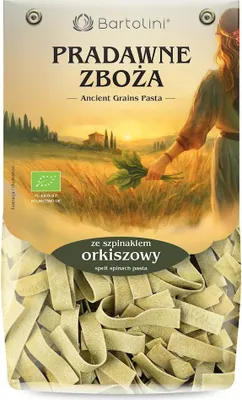 MAKARON (ORKISZOWY SZPINAKOWY) WSTĄŻKI BIO 250 g - BARTOLINI (PRADAWNE ZBOŻA)