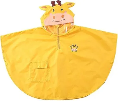 Produktbild von Famanu Regenponcho für Kinder 2-6 Jahre - Wasserfest und atmungsaktiv