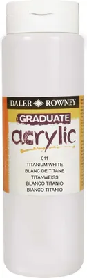 Produktbild von Daler Rowney Graduate Acrylfarbe Titanium White 500 ml 1 Stck