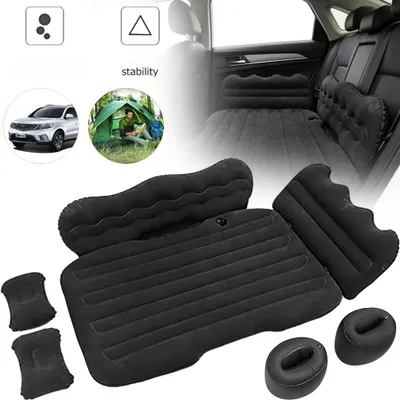 Zdjęcie produktu dla Materac pneumatyczny do SUV-ów - łóżko samochodowe do tylnej kanapy - z pompą i 2 poduszkami - przenośny materac kempingowy do podróży