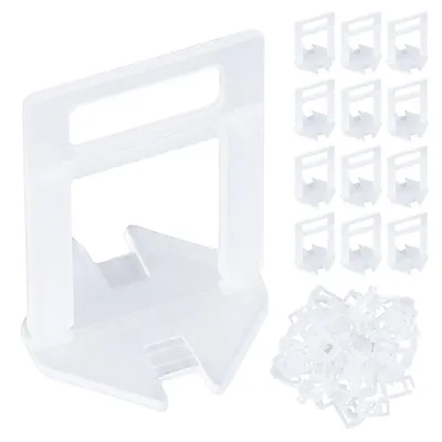 Produktbild von 1000 Stück Fliesen Nivelliersystem 2mm Zuglaschen, 2mm Fliesen Fliesenkeile Fliesen Nivelliersystem Kit fliesen Verlegehilfe für Fliesen Wandfliesen