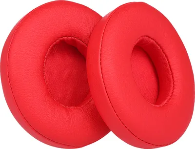 Produktbild von 2 Stš¹cke Ersatz Ohrpolster Ohrpolster Kissen fš¹r Beats Solo 2/3 Auf Ohr Drahtlose Kopfh?rer Rot