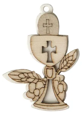 36 Holz-Kelche für Erstkommunion, 5 cm, Dekoration