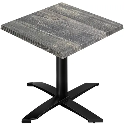 Produktbild von WTG | Bistro Außen Tisch | B: T: H: 70 x 70 x 75,5 cm | Rustikal Kiefer / Schwarz | Quadratisch | Bistro Tisch Gastro Tisch