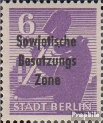 Produktbild von Briefmarken Sowjetische Zone (All.Bes.) 1948 Mi 201PF I, Punkt zwischen s und c (Feld 93) postfrisch SBZ-Aufdruck