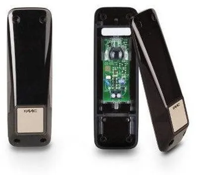 Two black electronic devices, one open to show internal circuitry, are displayed against a white background.