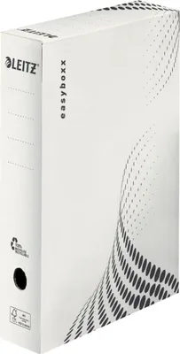 Produktbild von Archivbox easyboxx 80mm Wellpappe weiß Packung mit 25 Stück