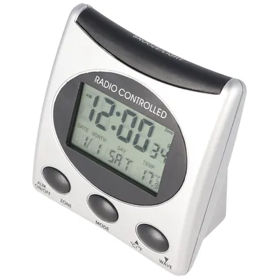 Produktbild von Technoline WT 221, Digitaler Wecker, Silber, 12/24 h, F, °C, Universal, LCD