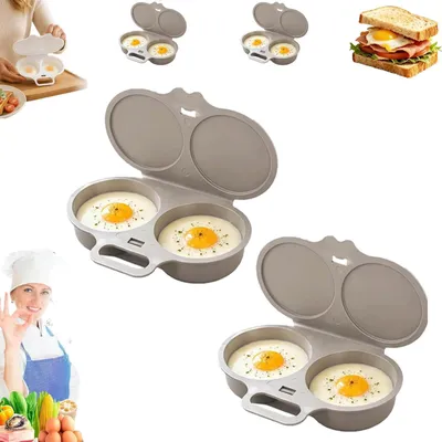 Mikrowellen-Eierkocher für 2 Eier, weiß, 1 Stück