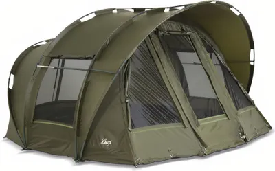 Produktbild von Lucx Leopard Bivvy Angelzelt für 1–3 Mann – wasserdichtes Karpfenzelt mit herausnehmbarer Bodenplane mit Reißverschluss & 10.000 mm Wassersäule