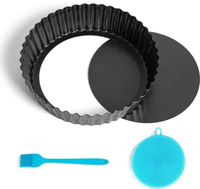 Produktbild von Famanu Quicheformen mit herausnehmbarem Boden - Antihaftbeschichtung - 24 cm - 2 Stück