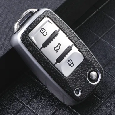 Produktbild von Cover für VW Auto Schlüssel Silikon Hülle - silber
