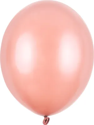Produktbild von 100 Stk. Luftballon Ø30cm "Uni Metallic" | Rose Gold