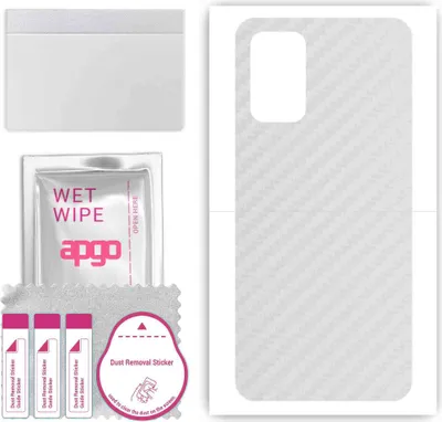 Produktbild von apgo Rückseite Schutzfolie, Skin, kompatibel mit Redmi Note 12s, Hinten Displayschutzfolie aus Vinylfolie, kratzfest, einfache Montage - Transparenter Kohlenstoff