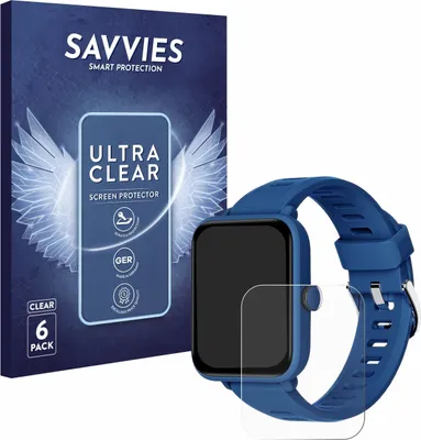 Produktbild von 6x Für Biggerfive BW01 1.5" Schutzfolie Savvies Displayschutz Display Schutz Folie Klar Transparent