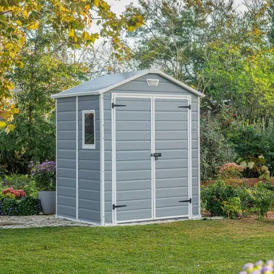 Produktbild von Gartenhaus Cranbrook 185x152x226 cm, Grau, Wetterfest, Mit Fenstern