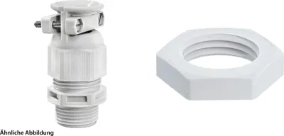 Produktbild von WISKA Verschraubung mit externer Zugentlastung und Gegenmutter M16x1,5 Polyamid (PA) Gewindelänge 9,0mm - 1 Stück