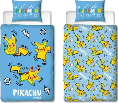 Produktbild von Pokemon Bettwäsche Pikachu#025, 140x200cm, 100% Polyester