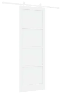 Produktbild von Schiebetür Weiß 83 x 232 cm Massives Kiefernholz