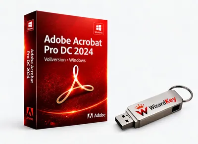Produktbild von Adobe Acrobat Pro DC 2024 / Vollversion / Windows / Kein Abo + USB-Stick