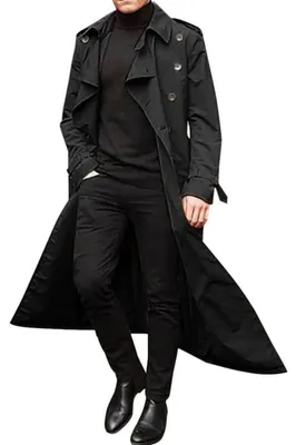 Immagine prodotto di Cappotto lungo da uomo, stile vintage – Parka – Giacca invernale – Abbigliamento formale/casual – Taglia 2XL – Materiale: poliestere