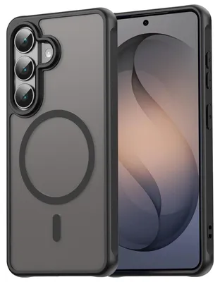 Produktbild von Magnet-Case für Samsung Galaxy S26 Hülle Magsafe Schutzhülle Stoßfest TPU-Rahmen starker Magnetring, Schwarz