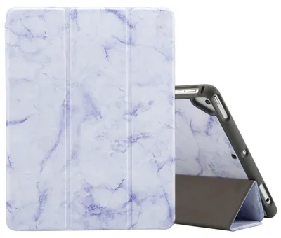 Produktbild von Mobigear Dreifach-Faltetui für iPad 6 (2018) mit Klappmechanismus und Stifthalter – Lila