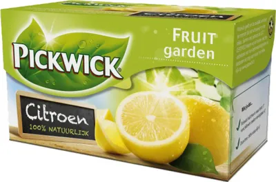 Produktbild von Pickwick Tee Zitrone / Citroen, aromatisierter Schwarztee, Fruit Garden, Zitronentee, fruchtig, 20 Teebeutel