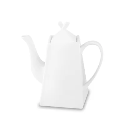 Produktbild von TEEKANNE mit Deckel aus Porzellan Kaffeekanne Teekessel AMBITION Kubiko 0,75 l