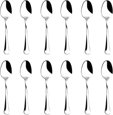 Image de Ensemble de 12 cuillères à café Unyqoos®, en acier inoxydable 18/10, lavables au lave-vaisselle – des cuillères élégantes pour un usage quotidien, de qualité italienne