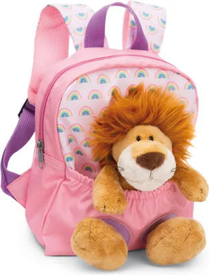 Produktbild von Nici Rucksack mit Plüschtier Löwe 25 cm rosa